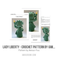 Lady Liberty amigurumi pattern by Amour Fou